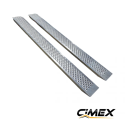 Rampa aluminiowa CIMEX, zestaw 2 szt. – 200 x 21,5 cm / 400 kg