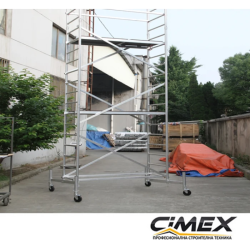 Aluminiowe rusztowanie / typ wieża / na kółkach, 8 m