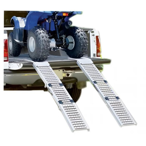 Potrójna składana stalowa rampa STAHL do ATV, kosiarek – zestaw 2 szt., 200 x 25 cm / 450 kg