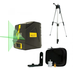 PAKIET PROMOCYJNY! Laserowy poziomica liniowa z zieloną wiązką + Adapter + Statyw do przyrządów pomiarowych
